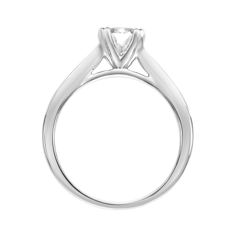 Brilliant-Cut 1ctw. Moissanite Solitaire Engagement Ring in Sterling Silver image number null