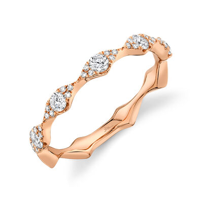 Shy Creation 0.38 ctw Marquise Diamond Ring in 14k Rose Gold