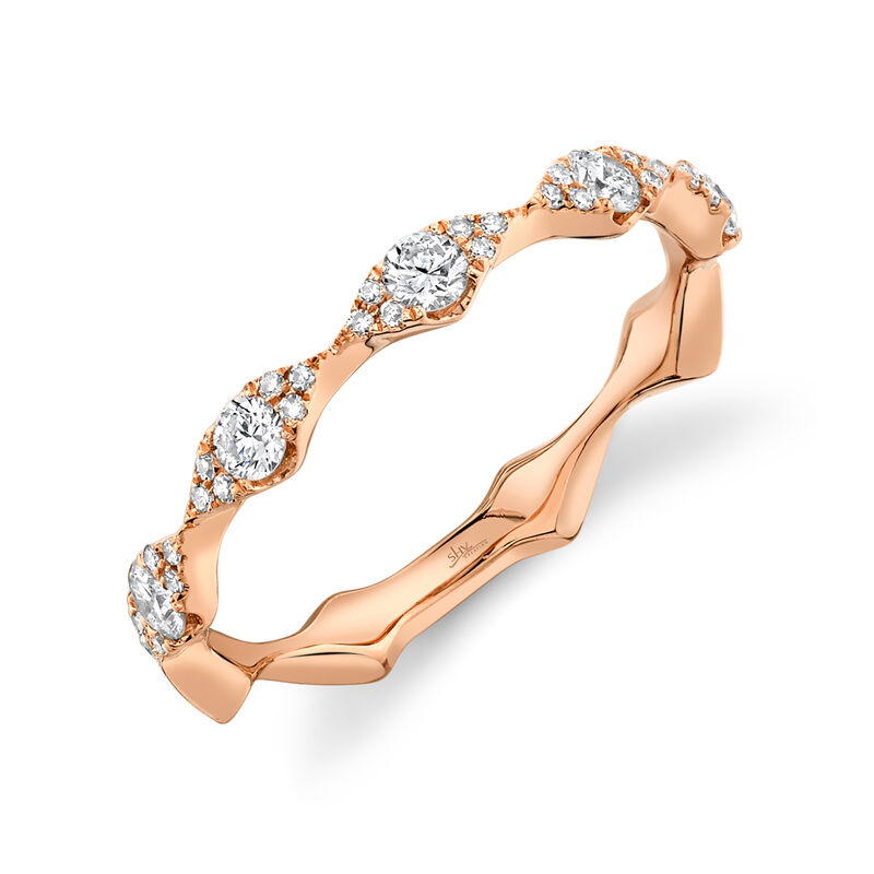 Shy Creation 0.38 ctw Marquise Diamond Ring in 14k Rose Gold SC55005598 image number null