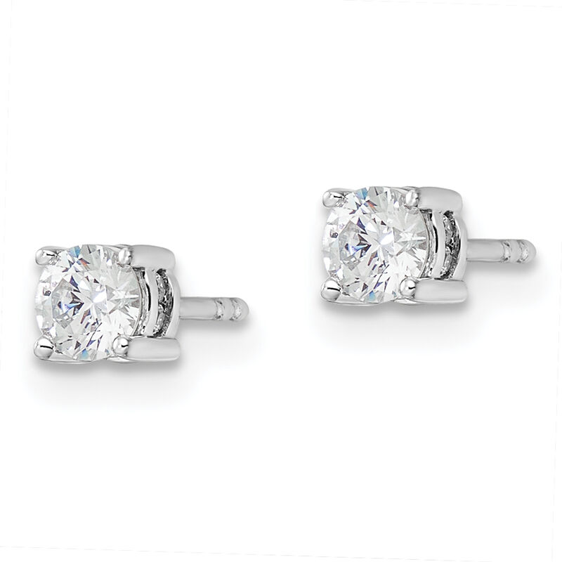 Lab Grown Diamond 1/2ctw Solitaire Stud Earrings in 14k White Gold image number null