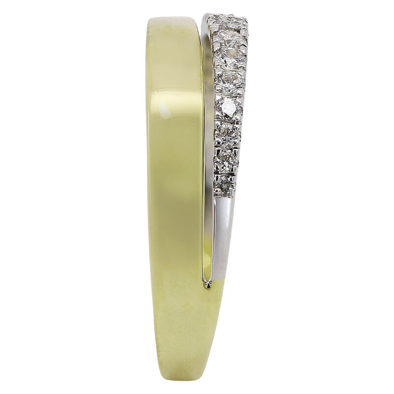 Round Natural Diamonds 1/3ctw. Multi Row Wedding Ring in 14k Two Tone Gold image number null