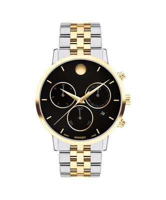 Movado Men's Stainless Steel & Yellow Gold PVD Museum Classic Watch 0607777
