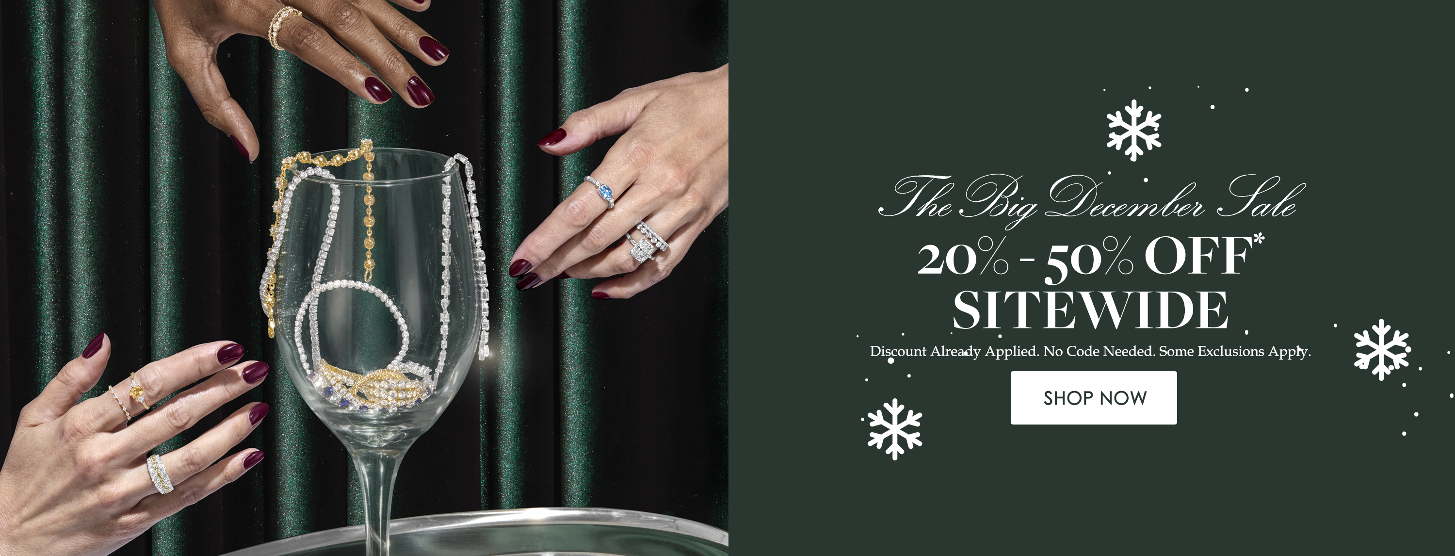 December Sale Up to 40% Off Sitewide