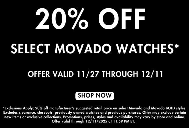 20% Off Select Movado Watches