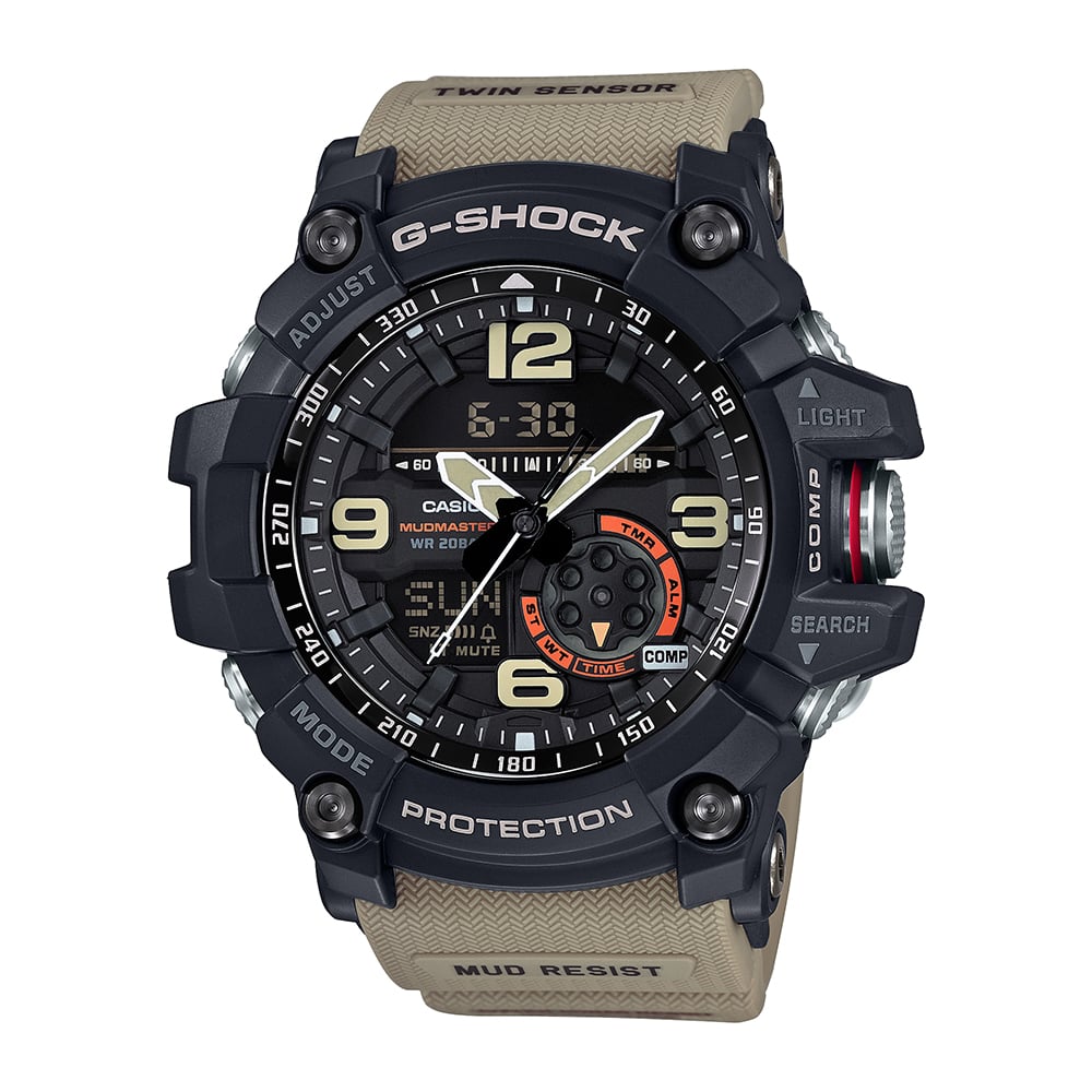 G-Shock Men's Mudmaster Multifunction Black Resin & Dial Tan Resin