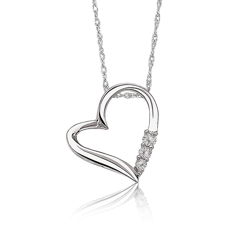 Dazzlingrock Collection 6mm Heart Shaped Blue Topaz Pendant In 10K White Gold (Chain Sold Separately)