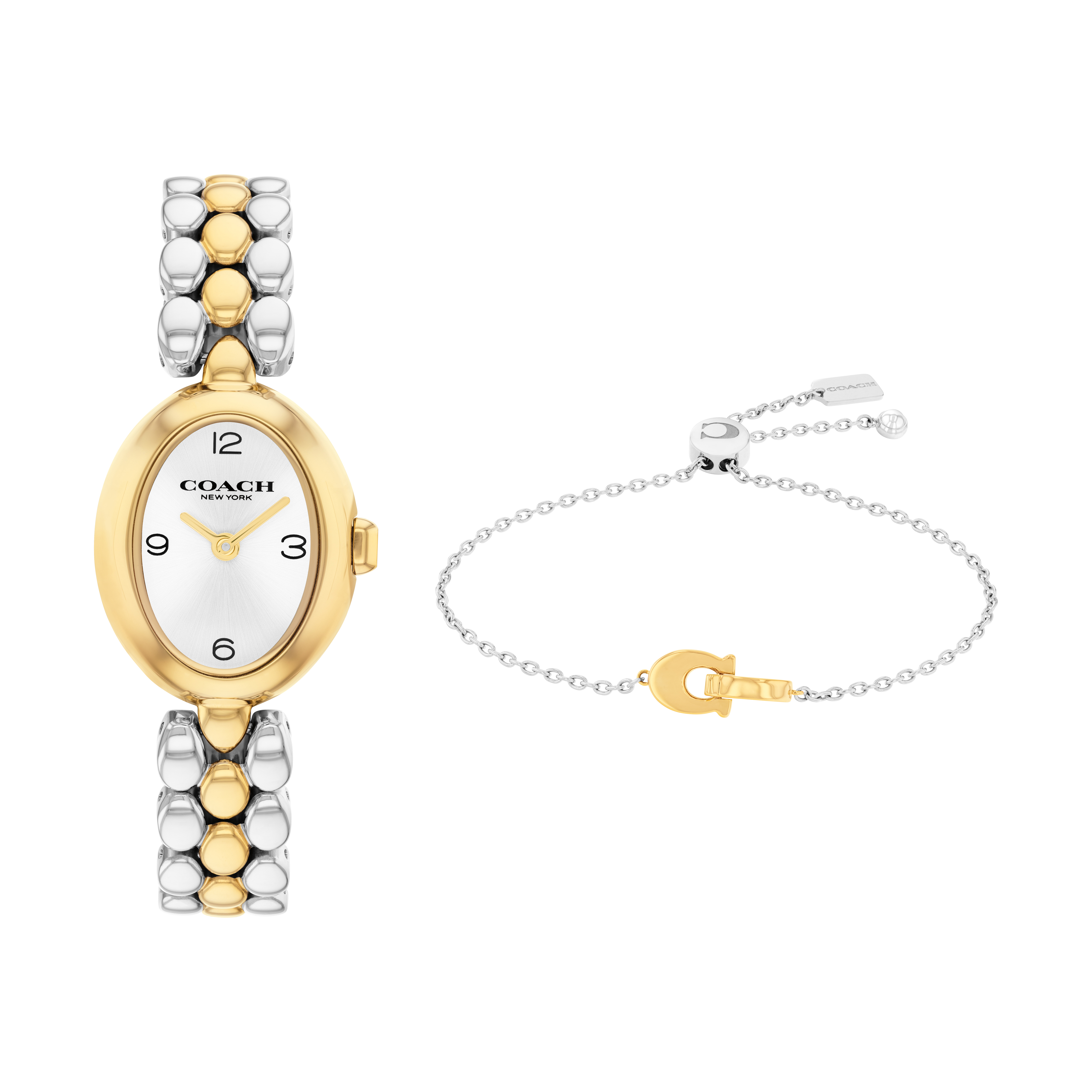 Coach Ladies Sammy White Dial Two Tone 28mm Watch 14000128