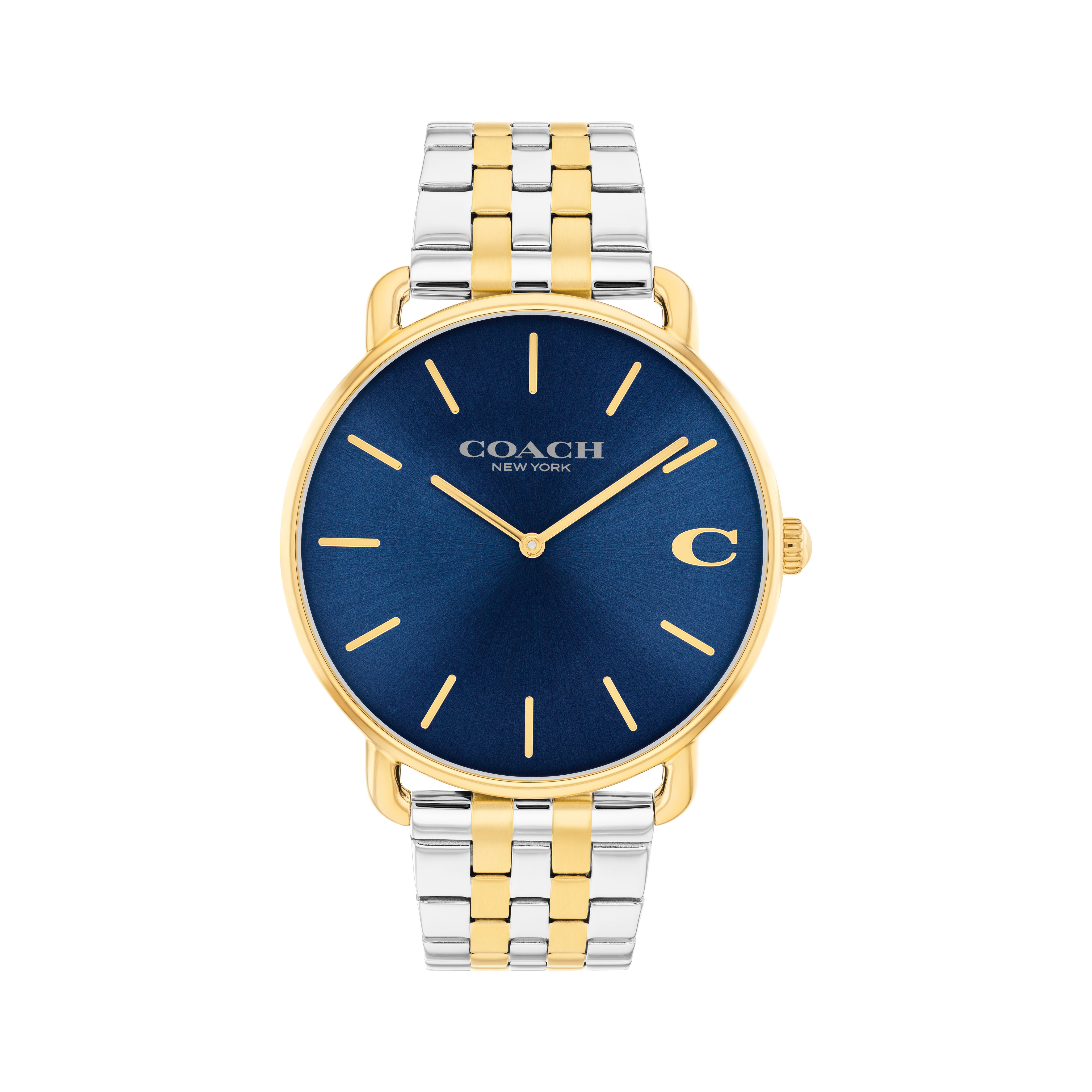 Coach Gold Tone Bracelet Watch with Blue Dial and Crystal Bezel Coach 14504160 Women main image 2