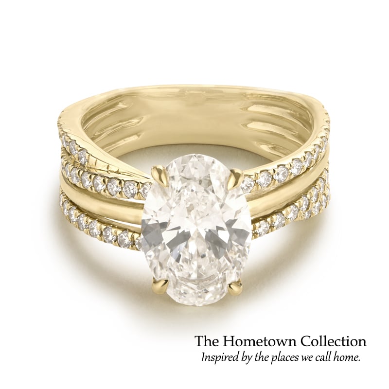 Nashville 14k Gold Oval 3 5/8ctw. Lab Grown Diamond Engagement