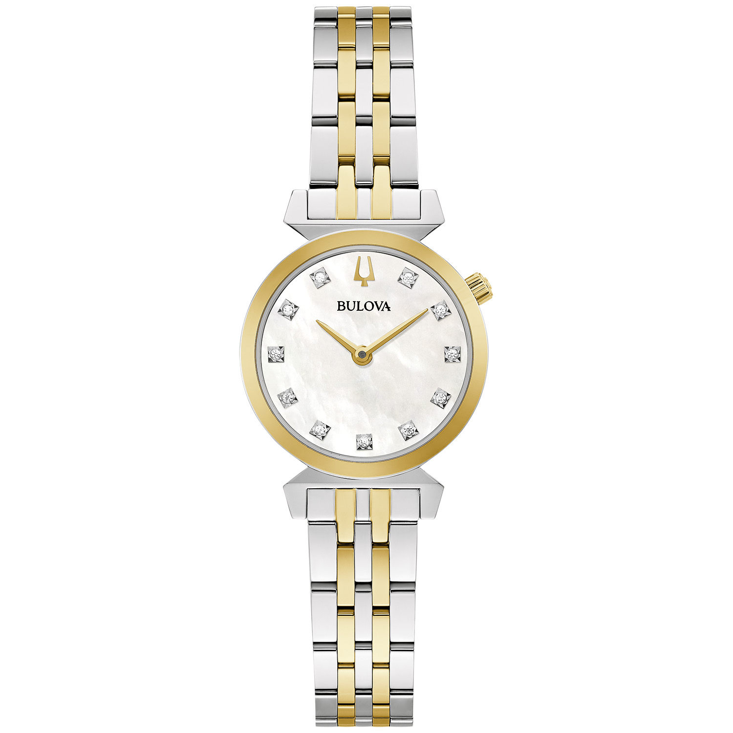 Bulova Ladies Gold Tone Stainless Steel Regatta Diamond  display picture 2