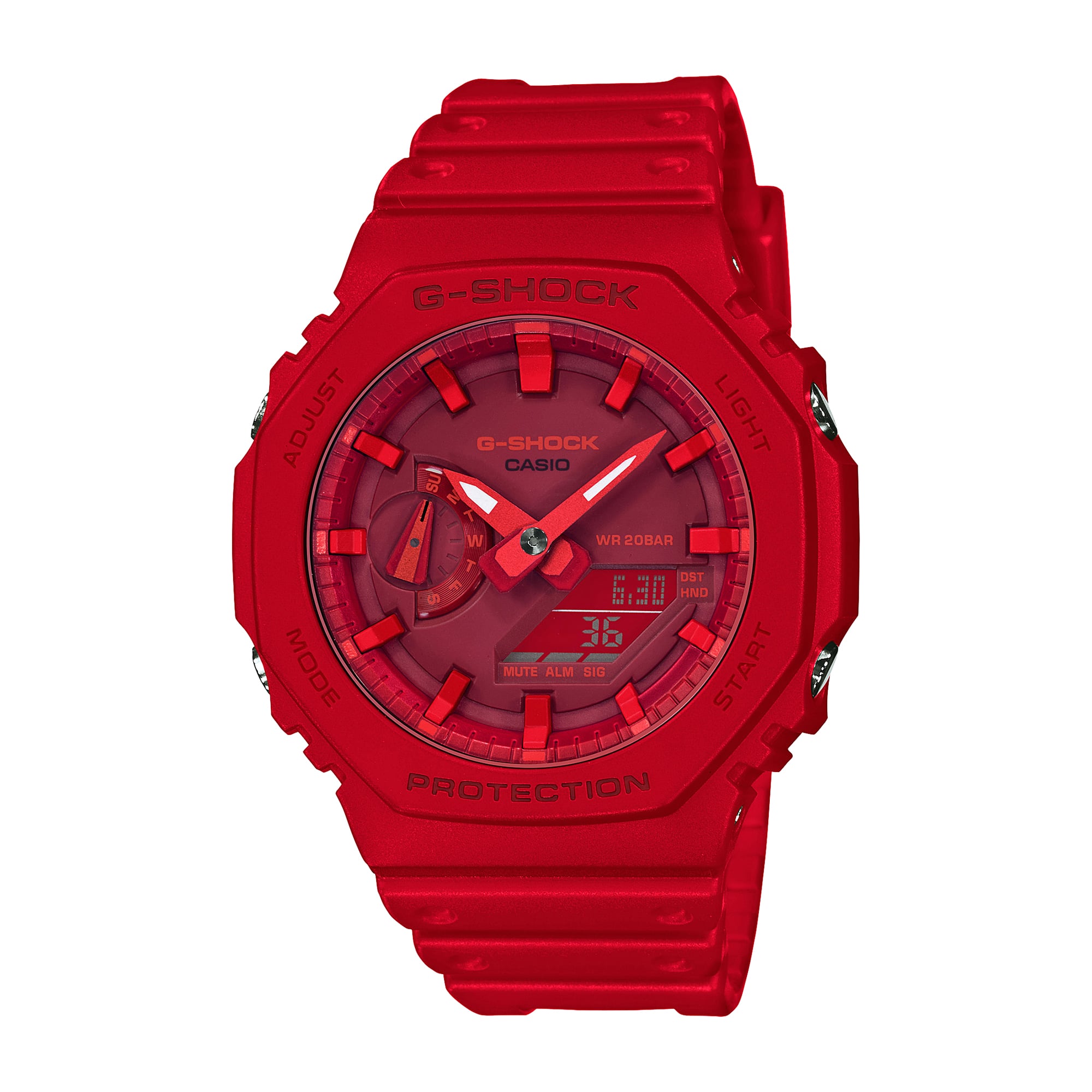 G-Shock Men's Analog-Digital Octagon Red Resin Dial & Band 49mm