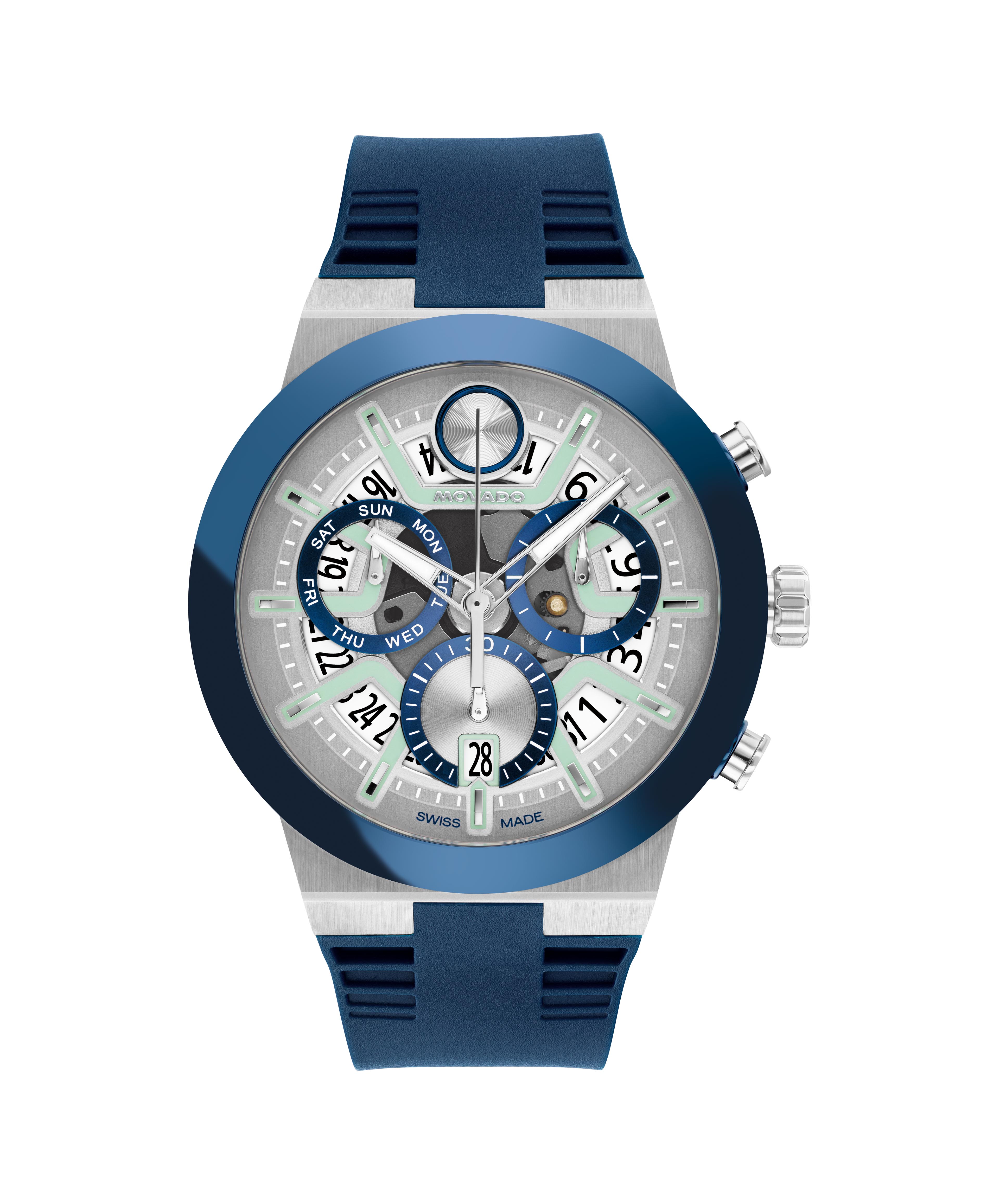 Movado Bold Fusion Skeleton Dial Chronograph Watch 3601240