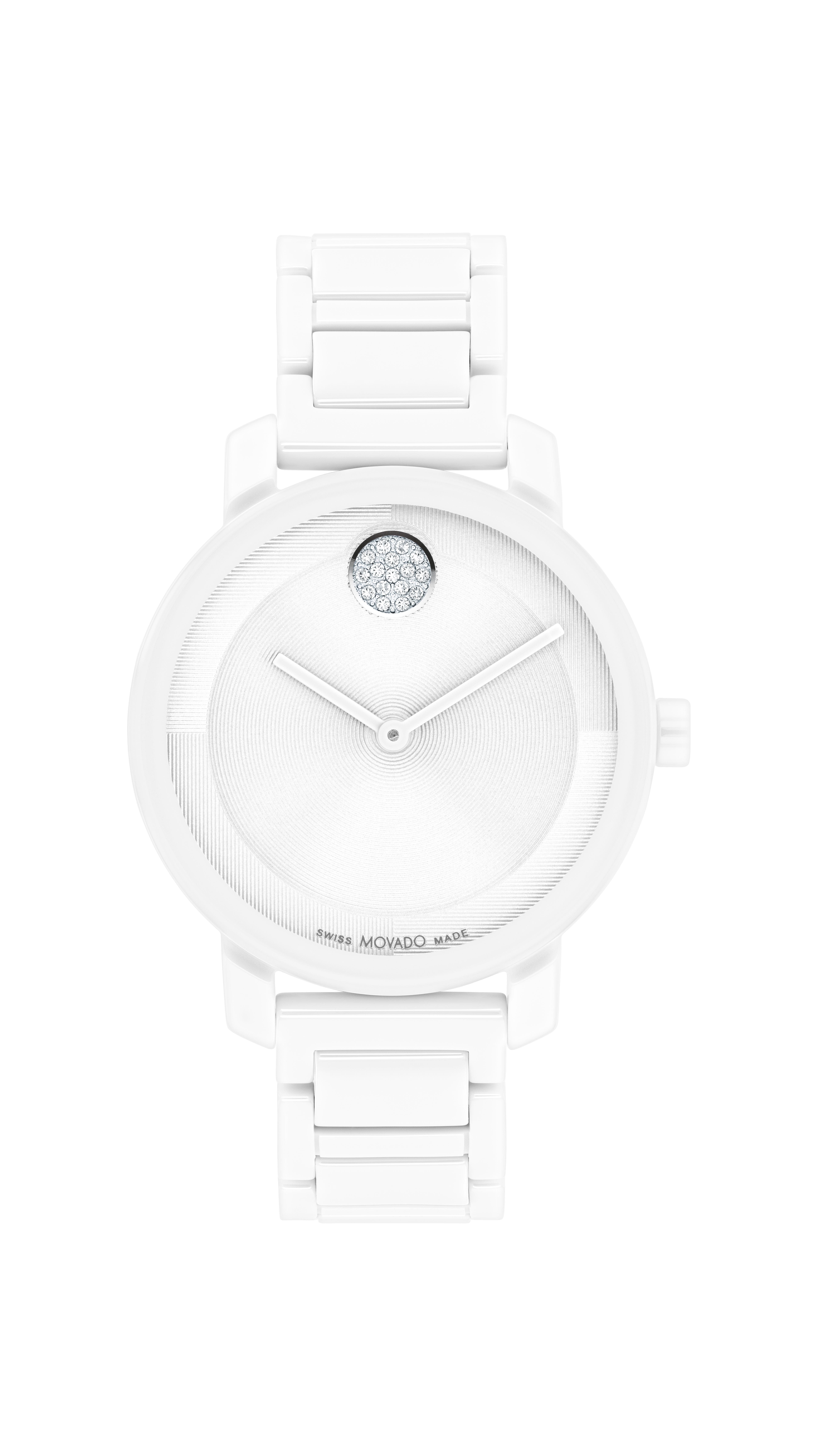 Movado Bold Evolution 2.0 Ladies White Ceramic & Textured 