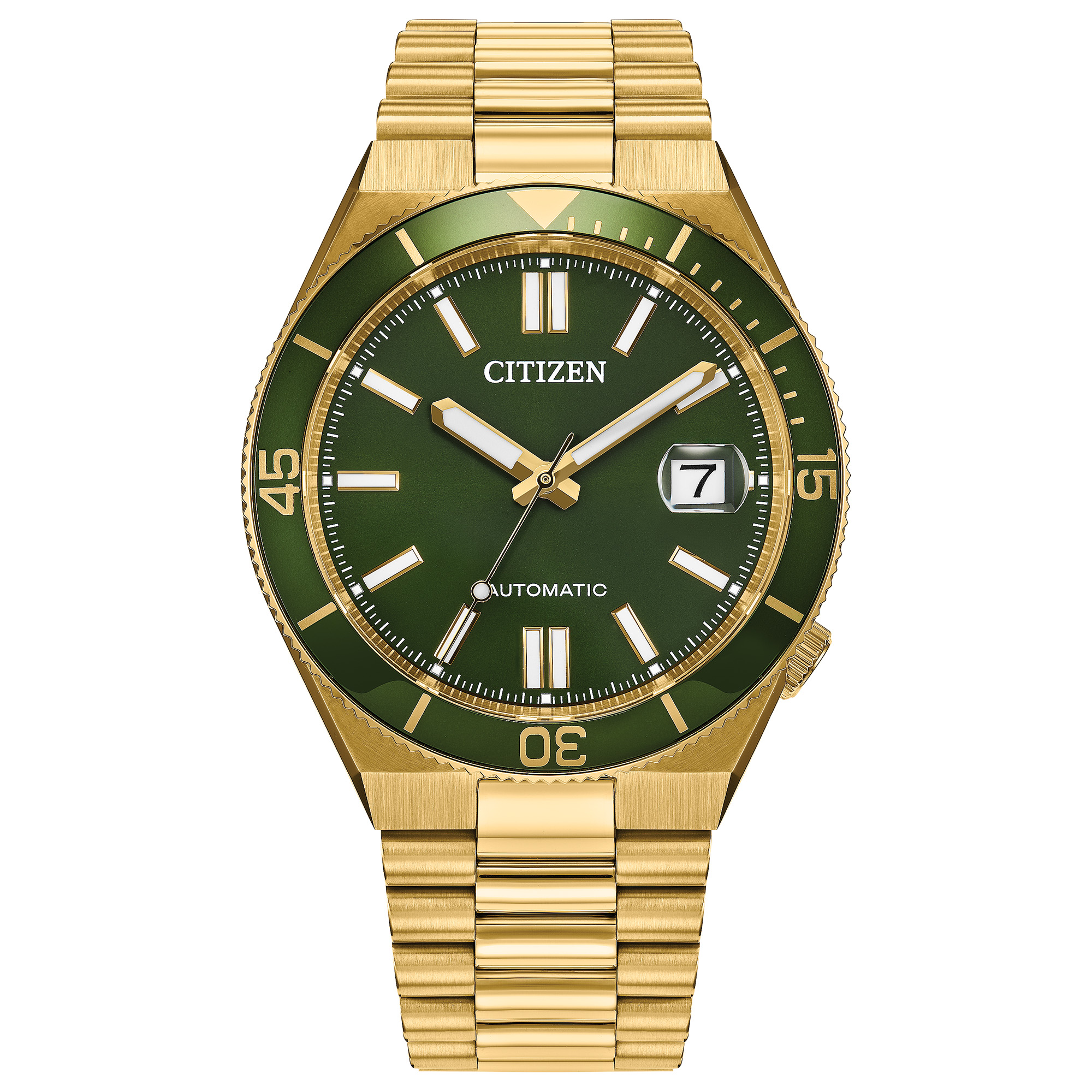 Citizen TSUYOSA Shore Automatic Green Dial Gold Tone NJ0232-53X
