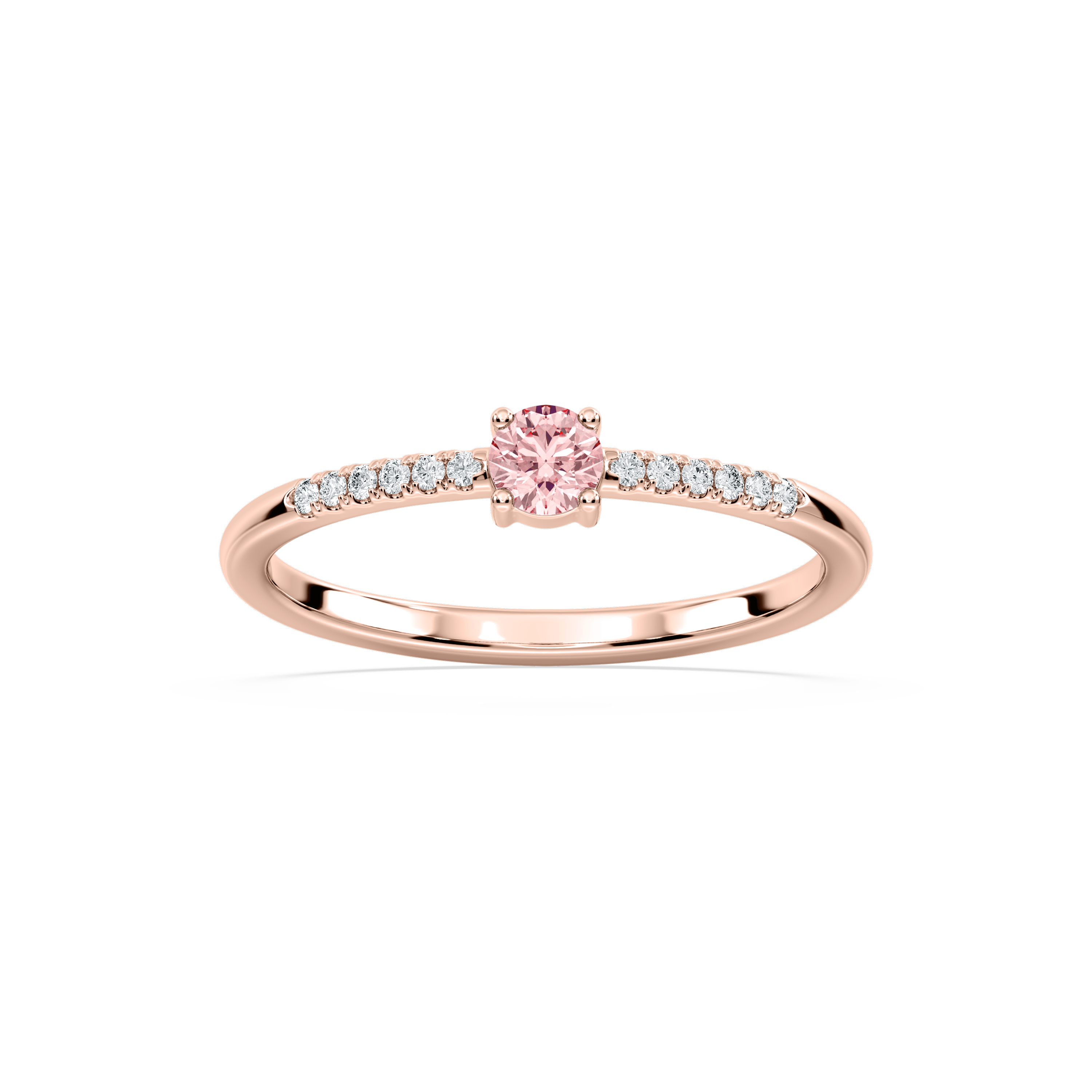 slim fit dress slacks 14kt Rose Gold Solid 1.25mm Wide Band Domed Design Stackable Engagement Rings 7 / Rose main image 0
