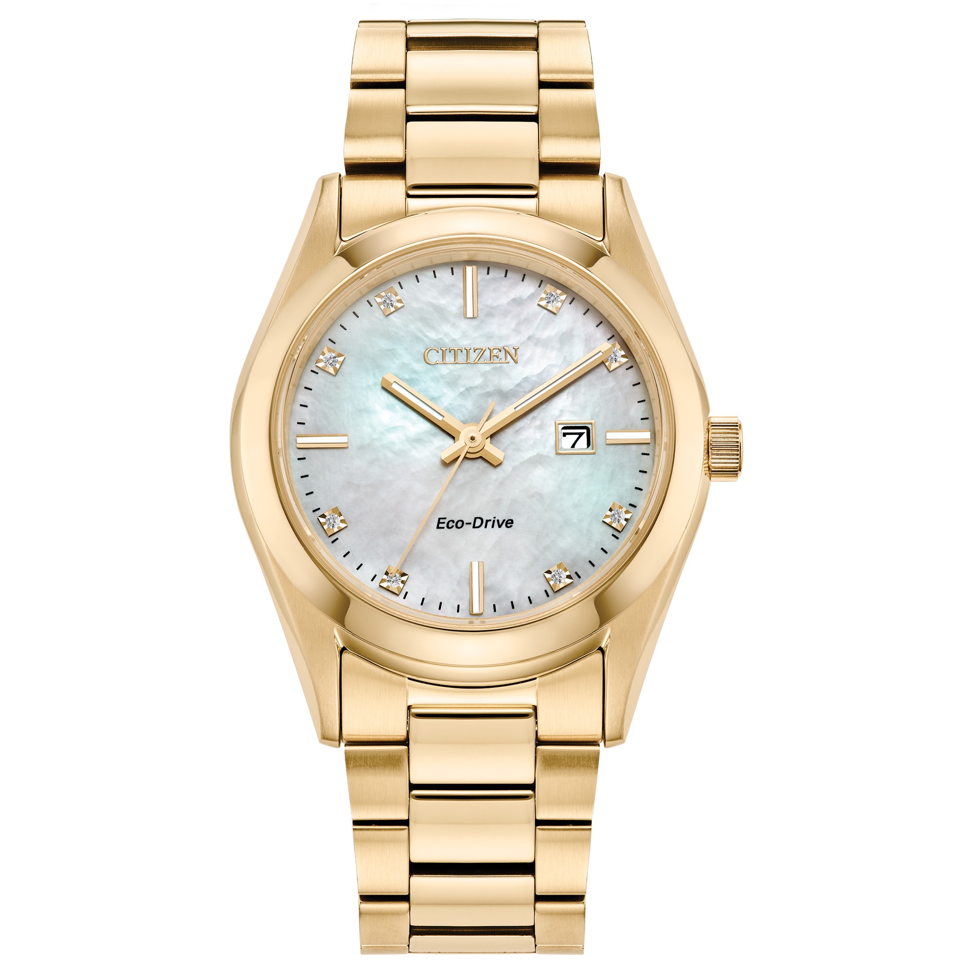 Citizen Ladies Gold Tone Stainless Steel Sport Luxury Diamond