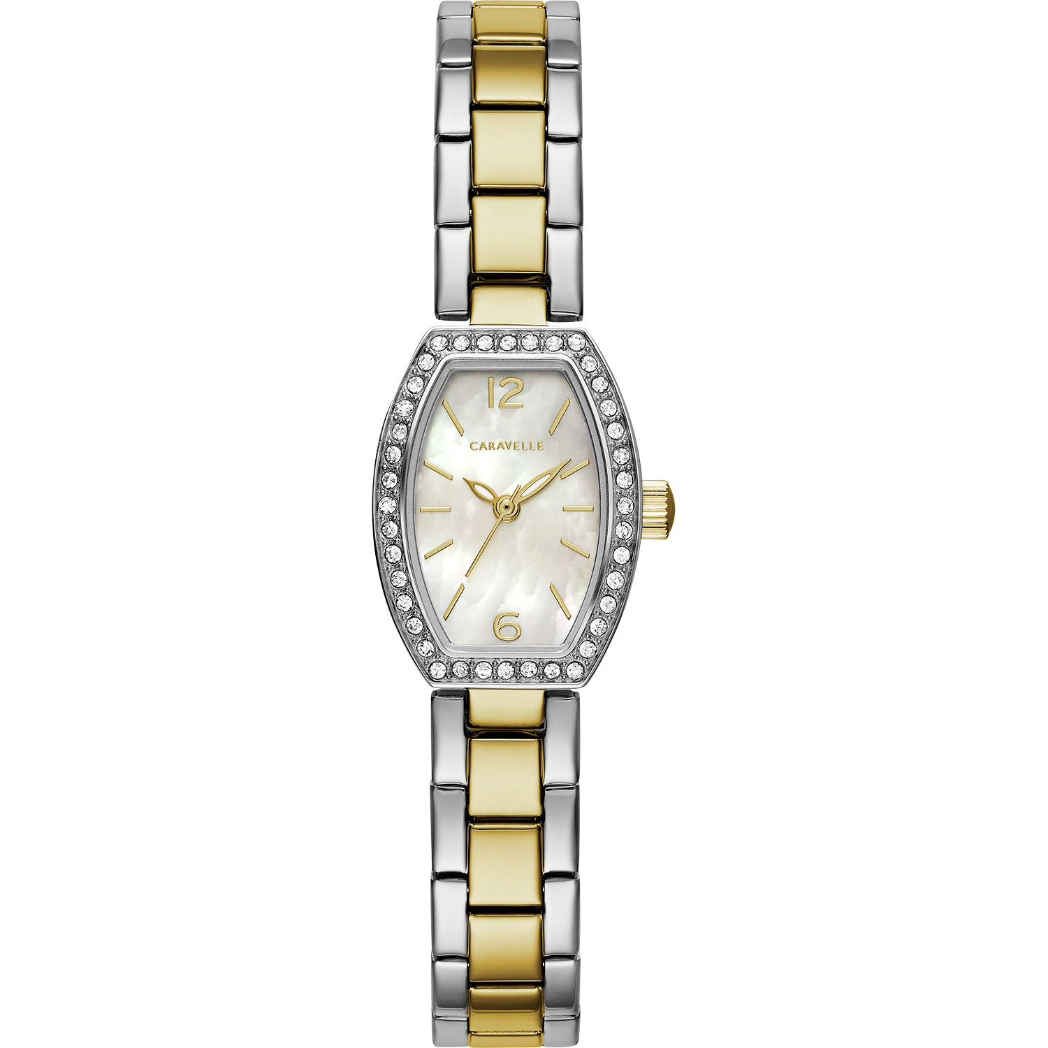Bulova women\'s decorative dress watch, T0. Silver iridescent face with gold Bulova Ladies Goddess of Time Diamond Blue Tone Dial  main image 4