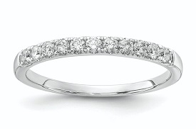 Lab Grown 1/3ct. Diamond 11-Stone Anniversary Band in 14k White Gold