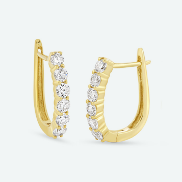 Lab Grown Diamond 1ctw. Hoop Earrings in 10k Yellow Gold