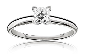 Diamond Princess-Cut 3/4ct. Classic Solitaire Engagement Ring