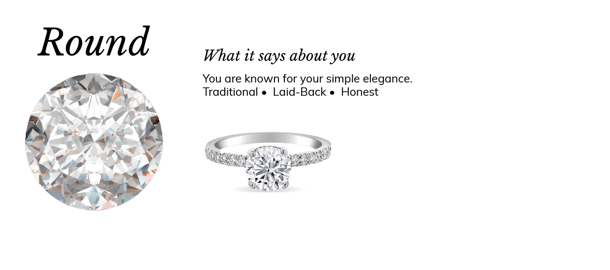 Round Diamond Shape Engagement Shape