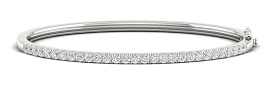 Lab-Grown 2ctw. Diamond Bangle Bracelet in 14k White Gold