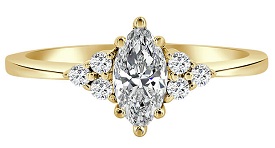 Adeline. ArtCarved Vintage Inspired Diamond Semi-Mount 14k White Gold