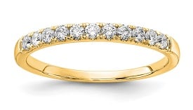 l Lab Grown 11-Stone 1/3ctw. Diamond Anniversary Band in 14k Yellow Gold