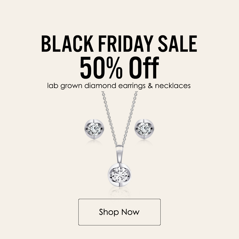 50% Off Lab Grown Diamond Solitaire Necklaces and Earrings