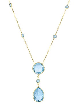 Topaz Necklace 18" in 14k Yellow Gold