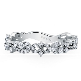 Diamond Whimsical Band 1/3ctw in 18k White Gold K278-B
