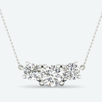 Lab Grown Diamond 1/2ctw. Cluster Pendant in 14k White Gold