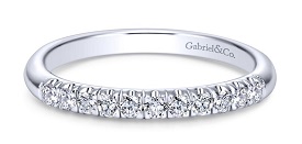 Gabriel & Co. Diamond Wedding Band in 14k White Gold (AN6071W44JJ)