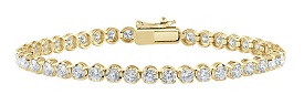 Lab-Grown 8-ctw. Diamond 4-Prong Tennis Bracelet in 14k Yellow Gold