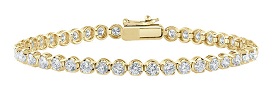 Lab-Grown 8-ctw. Diamond 4-Prong Tennis Bracelet in 14k Yellow Gold