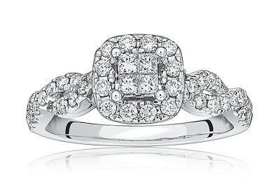 White Gold Diamond Engagement Ring