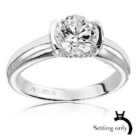 Rachel. Tension-Set Diamond Solitaire Engagement Setting