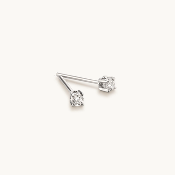 Lab Grown 1/8ctw. Brilliant-Cut Diamond Stud Earrings in 10k White Gold