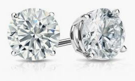 Mined Diamond Stud Earrings
