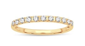 Diamond 1/4ctw. Prong-Set Anniversary Band in 14k Yellow Gold